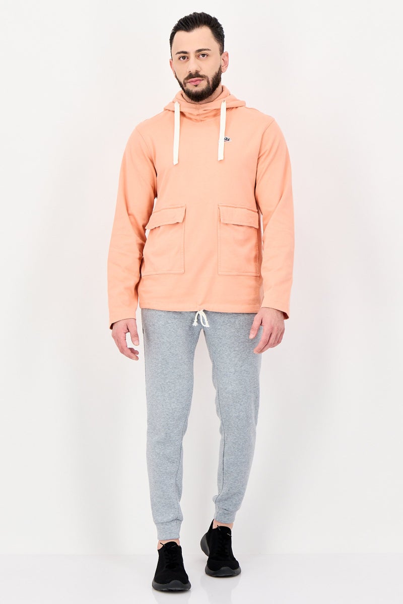 Nike Men Sportswear Fit Long Sleeve Outdoor Hoodie, Light Orange - Image 4